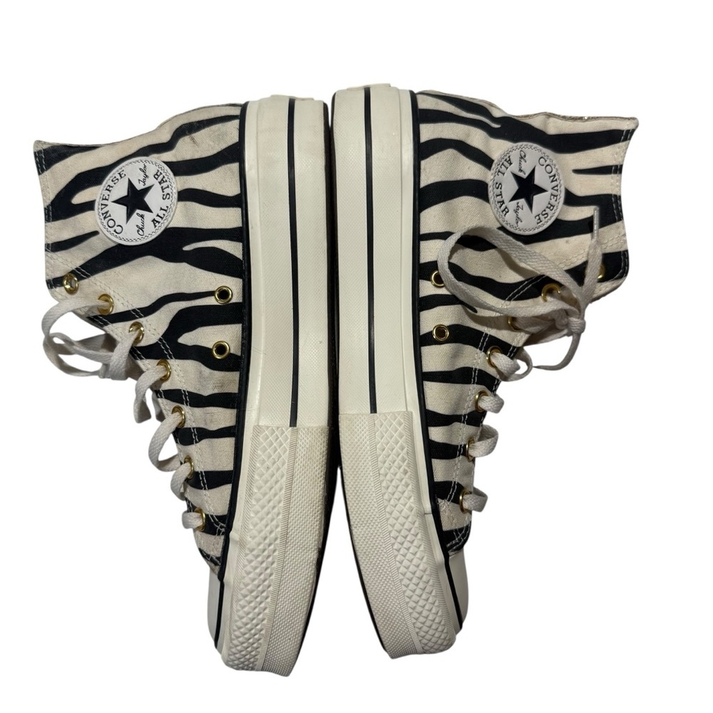 Custom Converse Zebra Stripe High-Top Sneakers Wi… - image 4